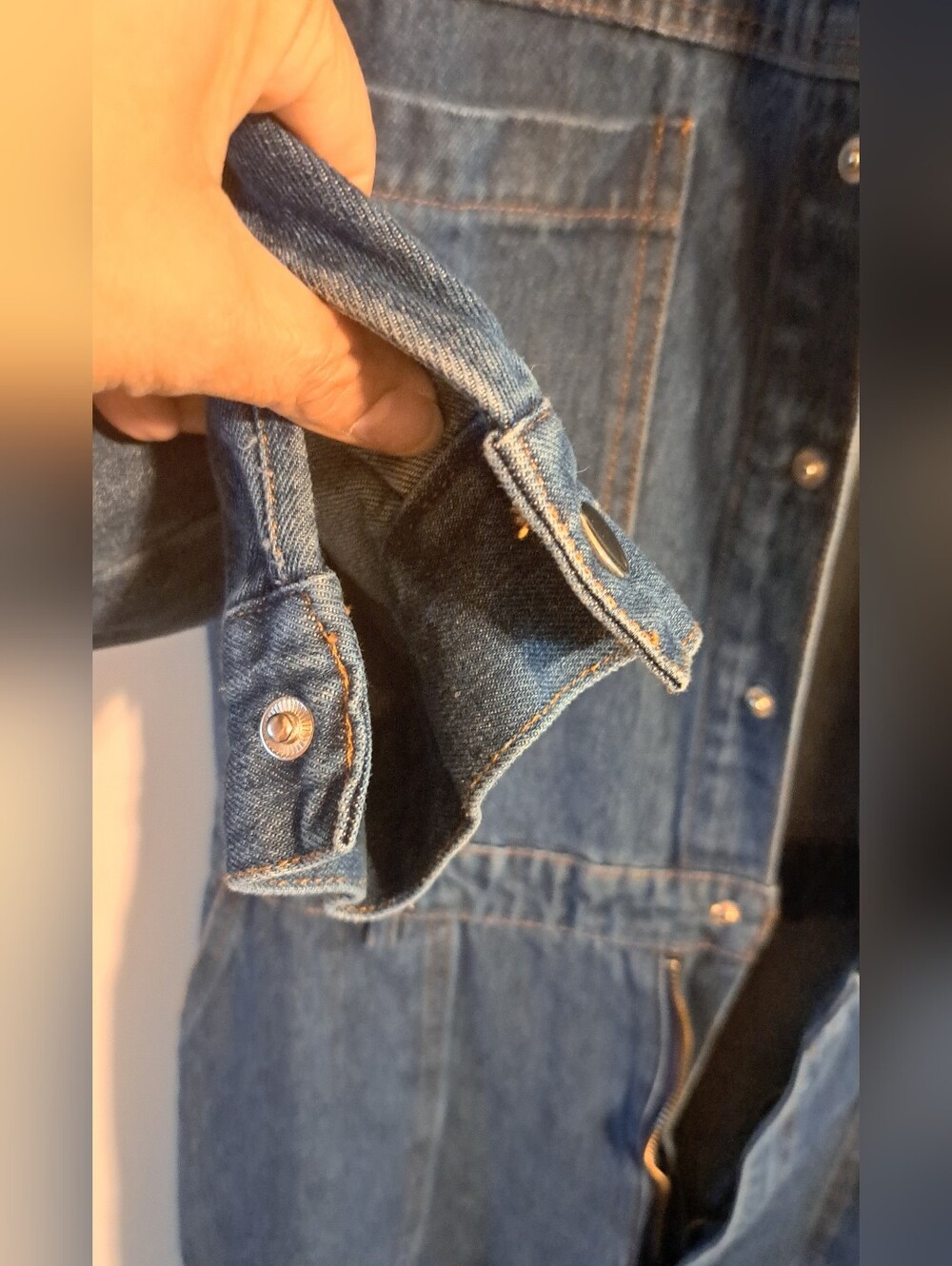 Fashion Nova Denim Utility Romper/Jumpsuit L Cotton READ SIZING RUNS SMALLER - Picture 5 of 10